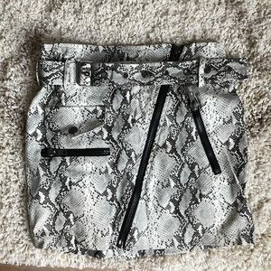 Snakeskin faux leather skirt